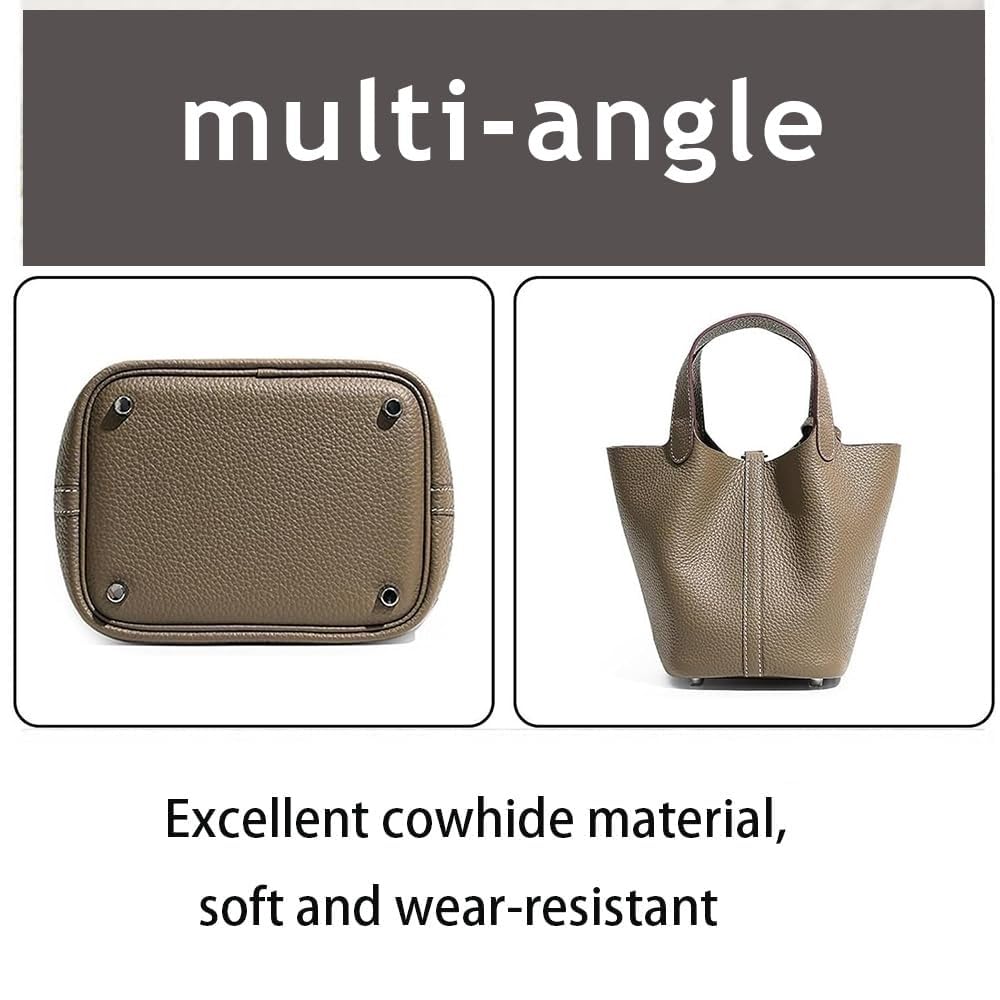 Bolso Cubo De Cuero, Bandolera