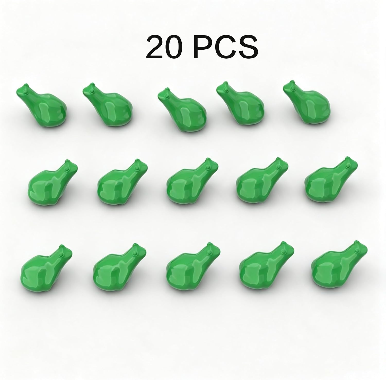 20PCS Frog Green Building Block Parts, Compatible Bricks for Botanical MOC Builds, Flowers, Plants, Trees and Custom Creations 33320