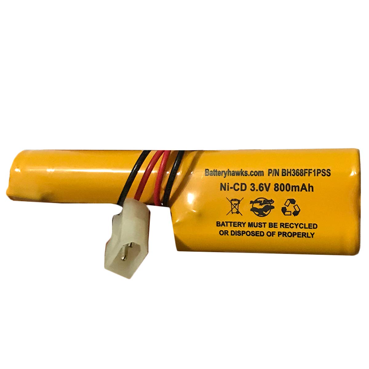 Battery Hawk LLC Genlyte 52-0185 520185 Saft 420735-00 42073500 3.6v 800mAh Ni-CD Pack Replacement for Exit Sign Emergency Light Genlyte 62-0185 620185