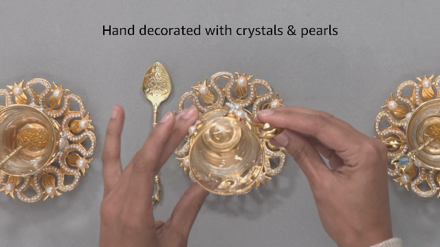 Canクリスタル硝子 金スウィーツプレート ティータイムセット16点セット売り❗️ Canクリスタル硝子 金スウィーツプレート ティータイムセット16点