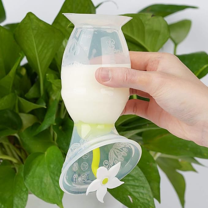 Extractor manual de leche materna Haakaa 150ml silicona blanca miniatura 6