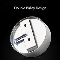 Vista 4 de mlida Tendedero de secado de ropa, largo, estable de acero inoxidable, buen rodamiento para uso en exteriores (2.8M)