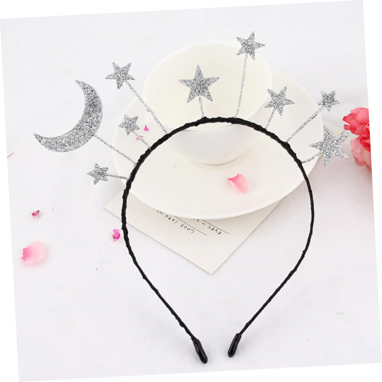 WOONEKY Fascia Per Da Bambina Con Design A Stella E Alla Moda Per Donna Con Forcina A Forma Di Stella E Strass Per Feste