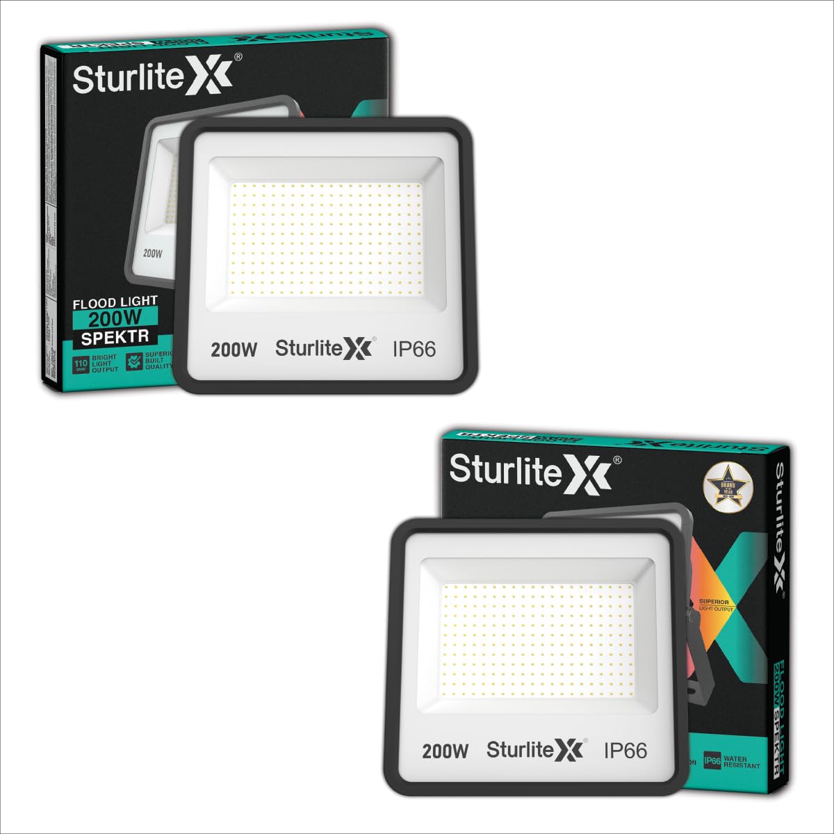 Buy Sturlite Spektr 200 W LED Flood Light| Cool White 6500K Color