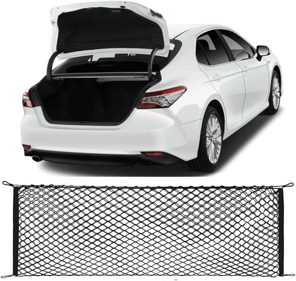 Car Rear Cargo Net, Adjustable Elastic Storage Organizer