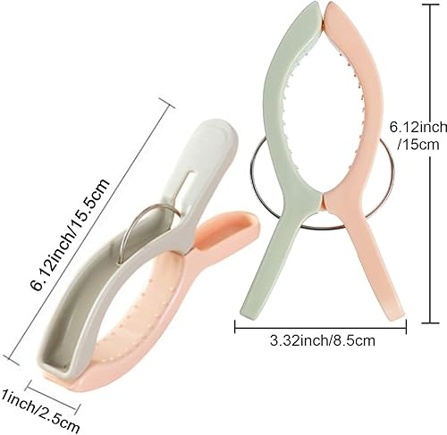 Miniatura 3 de Paquete de 10 clips de toalla de playa para sillas de playa, abrazaderas de toalla de tamaño jumbo para sillas de playa, sillas de piscina, sillas