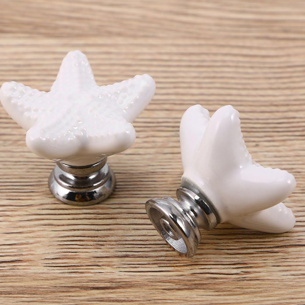 Knobs Handle Door Knob Drawer Ceramic Cabinet Handles Cupboard Star Crystal Iron Kitchen Cute Fun Kids Dresser - (Color: -blue)