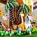 8-ks Magiczne liście palmy Urodzinowe Przyjęcie Zastawy stołowe Dekoracja Balony Dostawy Prezenty na urodziny Ślub Dziecko Prysznic Hawaii Luau Party Dekoracje