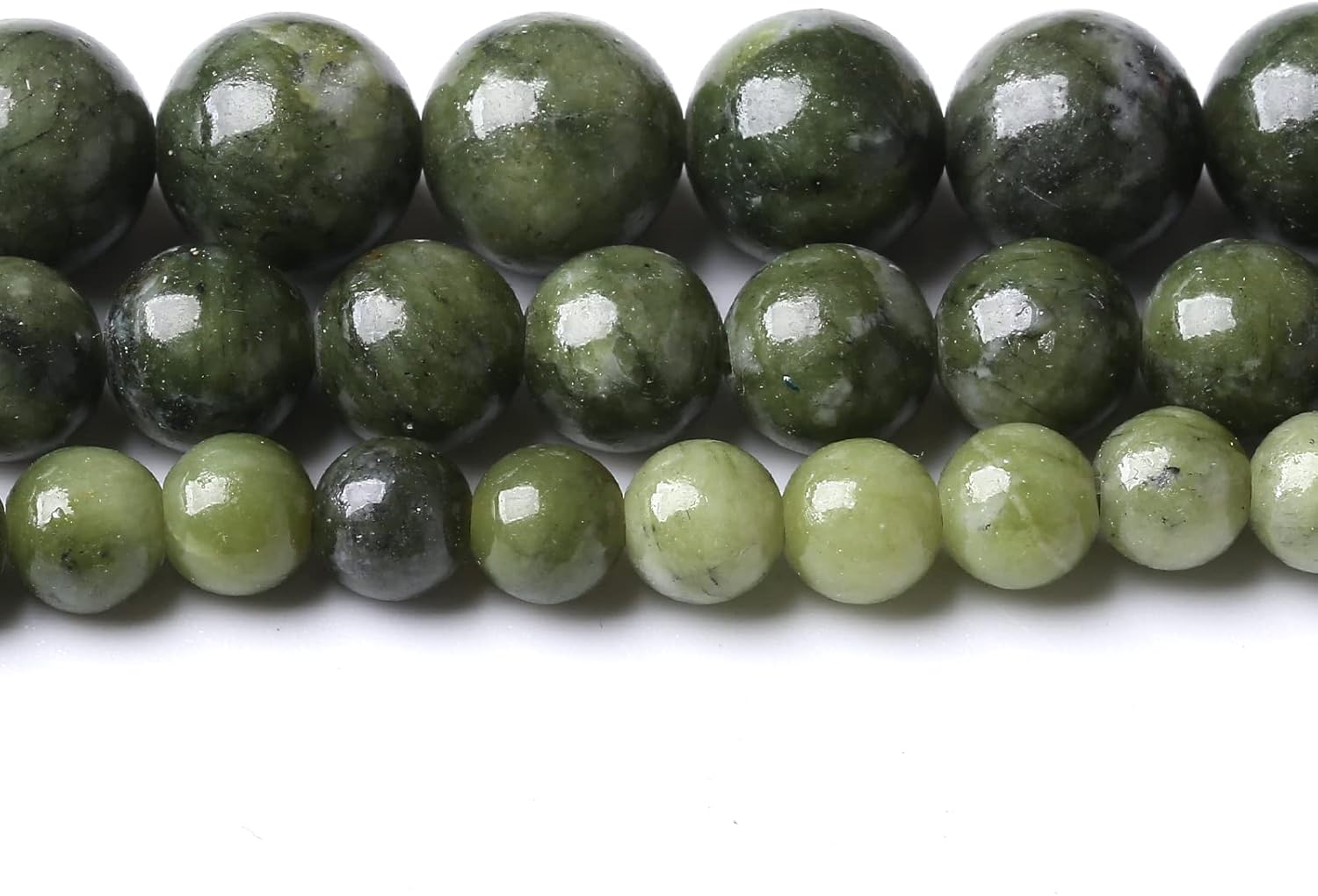 36PCS 10MM Natural Southern Jade Beads Round Loose Stone Beads for Jewelry Making DIY Energy Stone Healing Power Bracelet 15" - Image 2