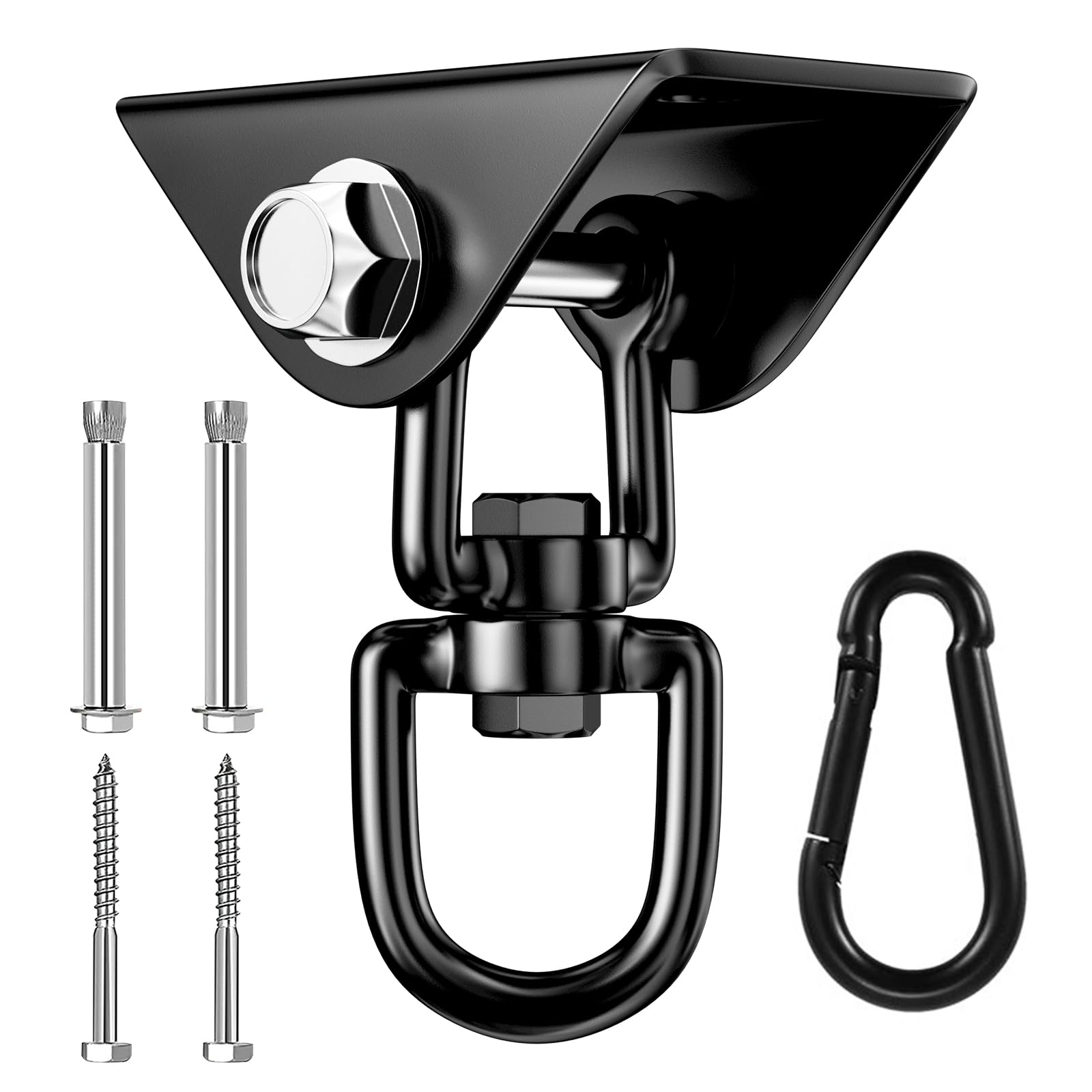 Newaner Gancio soffitto in Acciaio Inossidabile 450 kg capacità Portante 360° Rotazione, Ganci Altalena Cuscinetto con Fissaggio a Vite per Sedia Sospesa, Altalena, Yoga, Sacco da Boxe, Amaca