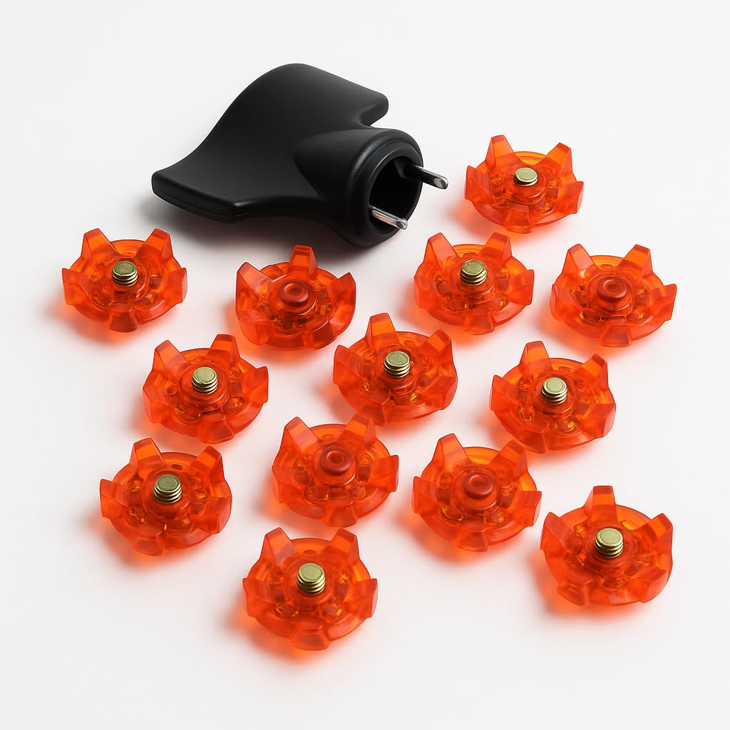 KNK Soft Spikes Cleats Spare Spikes for Cricket with Spanner Key