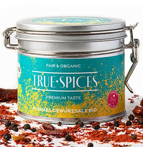 Pommes Gewürzsalz BIO, 325g Großformat Pommes Frites Gewürz Bio, Recycelbare Dose Cover