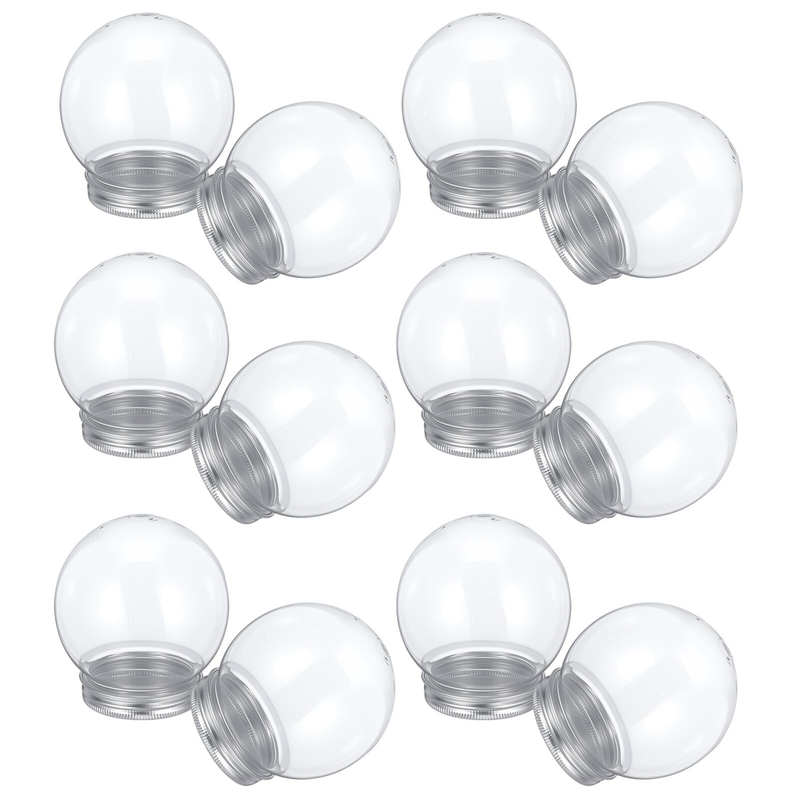 Bolas de nieve transparentes de aluminio VALICLUD de 24 piezas para manualidades navideñas