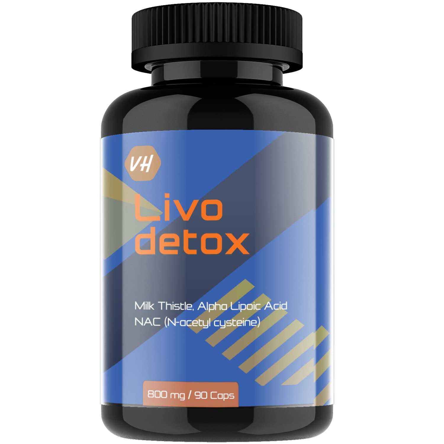 VitaminHaat Liver Detox Milk Thistle | NAC, Alpha Lipoic Acid (ALA), Curcumin 95%, Piperine & Ginger | Liver Support & Cleanse | Antioxidant Supplement | Milk Thistle 800Mg 90 Capsules