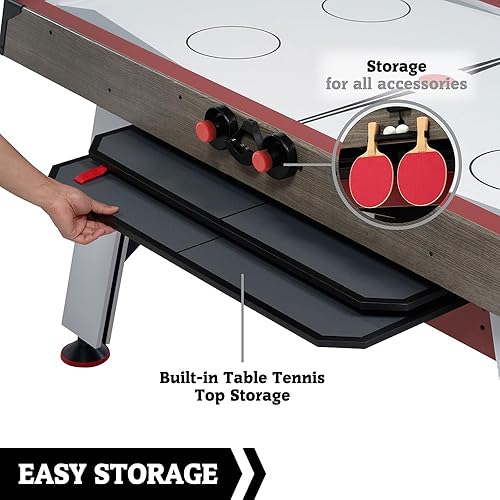 Miniatura 7 de Hockey de aire múltiples estilos, mesa de juego, juegos de arcade para interiores con sistemas de puntuación electrónica, perfecto para salas de