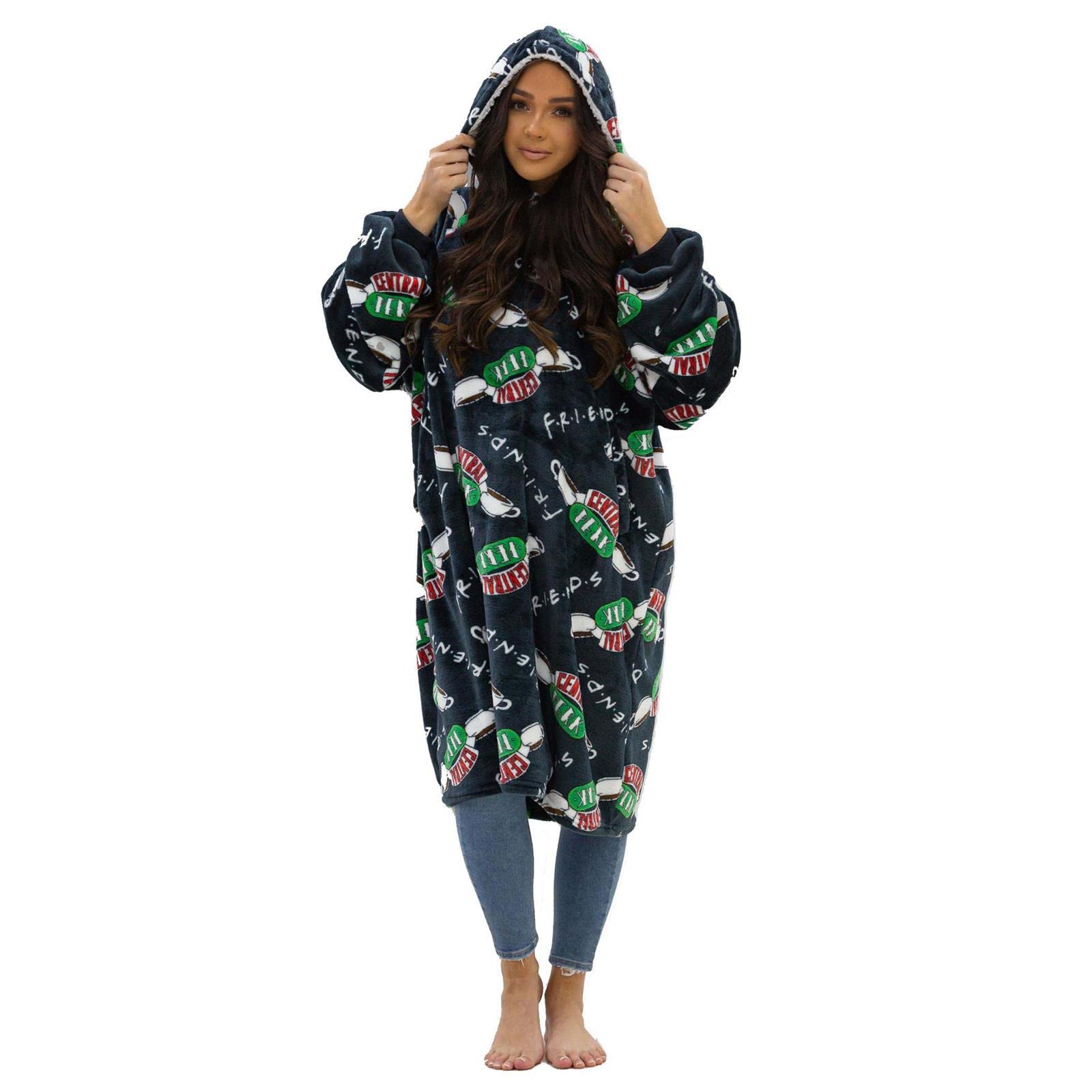 Friends Logo Wearable Hooded Fleece Blanket - Adult
