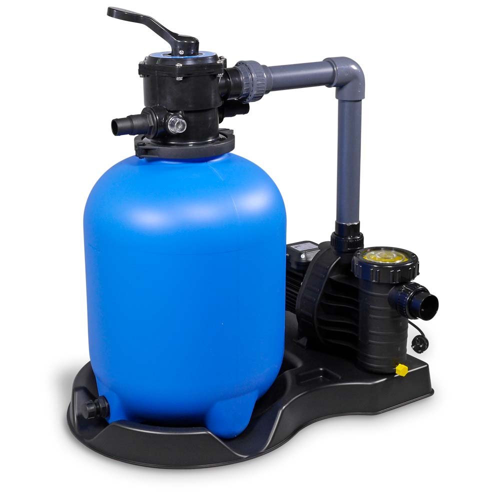 POOL Total OKU Sandfilteranlage Bali Premium bis 45 m³ Beckengröße - 500 mm Filterkessel - Leistungsstarke 700W Aqua Plus 11 Filterpumpe - 6-Wege-Ventil