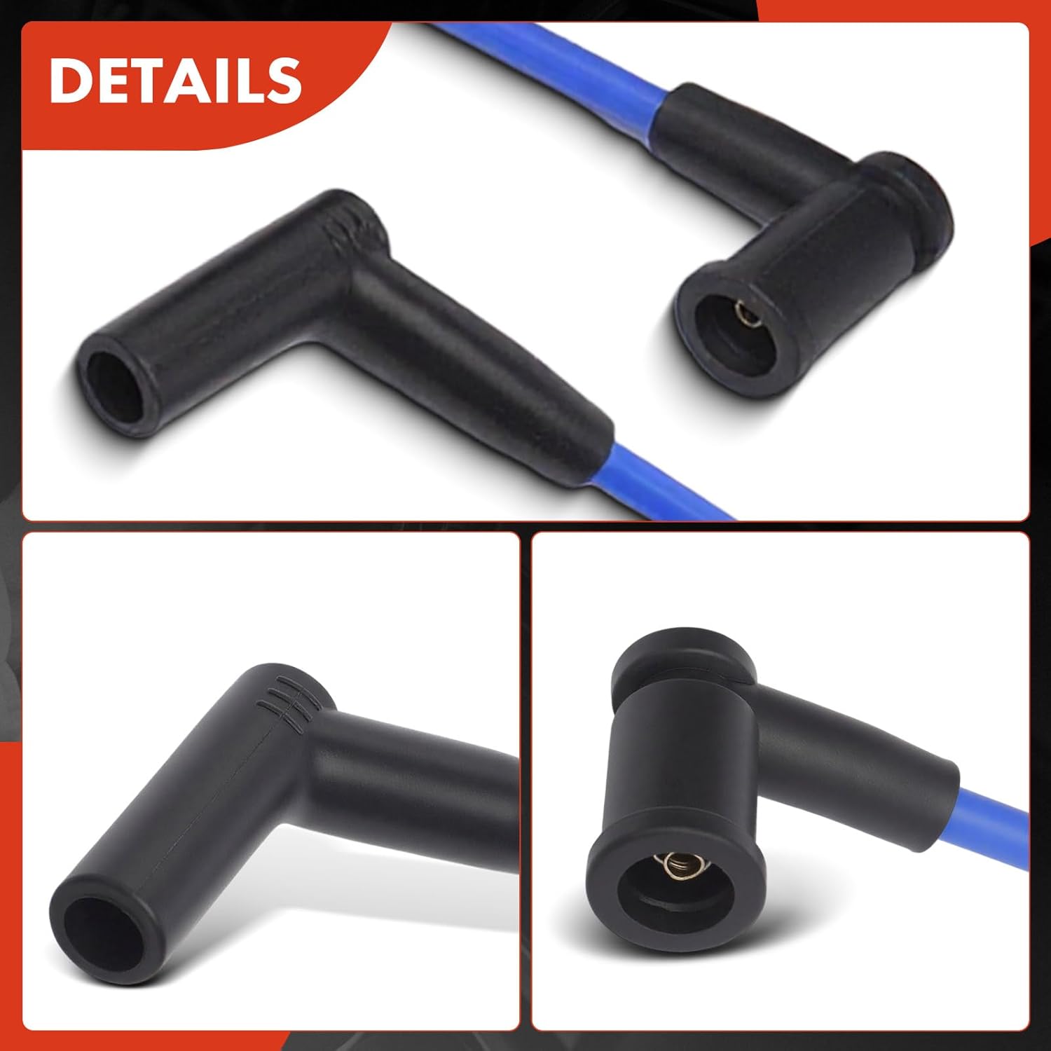 A-Premium 6 PCS Spark Plug Wires Compatible with Ford Taurus 2001-2007 & Mercury Sable 2001-2004, 3.0L, Blue