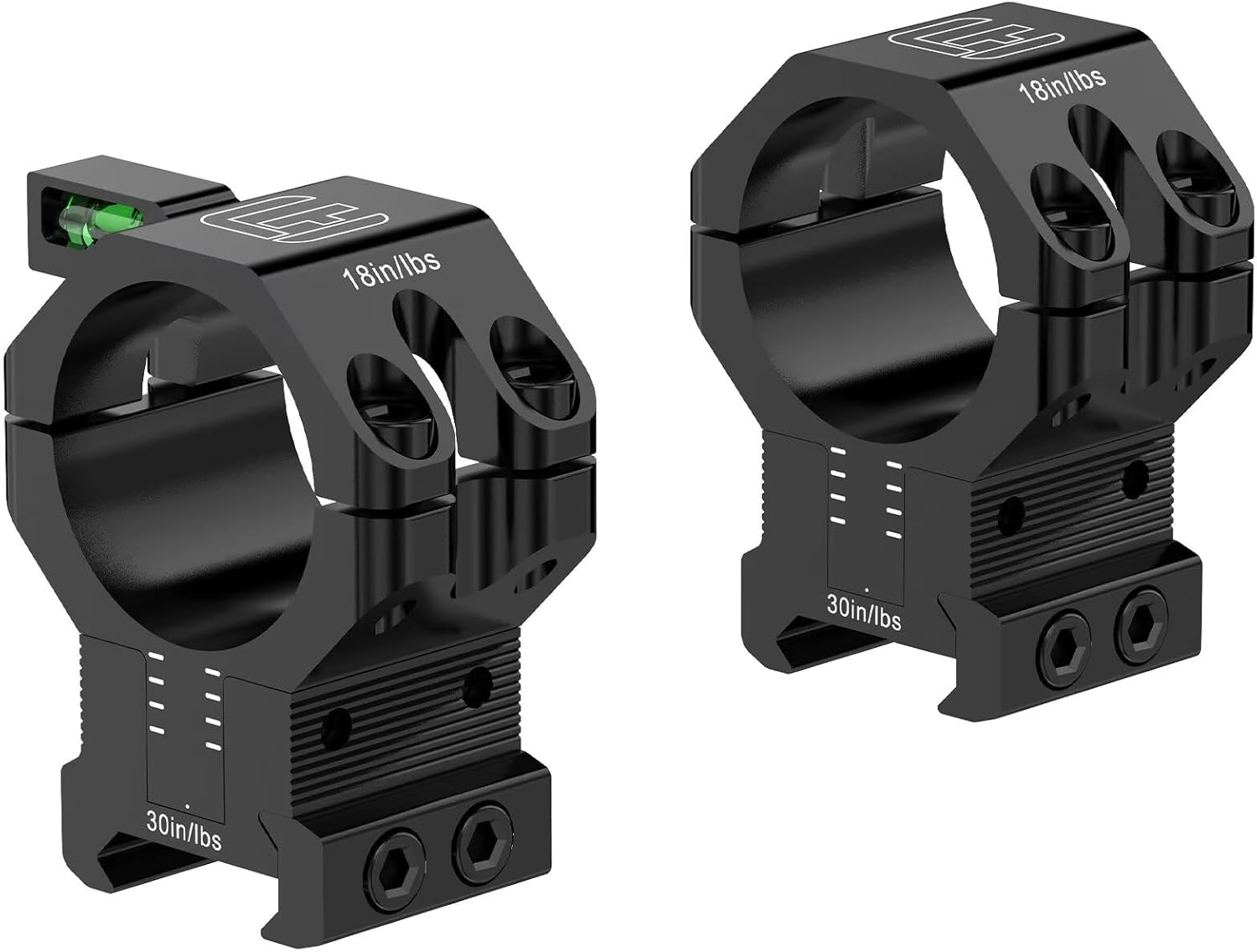 WestHunter Optics Precision Picatinny Scope Rings with 120 MOA Adjustment, 1 Inch 30mm 34mm Tube Adjustable Height Scope Mount with Bubble Level
