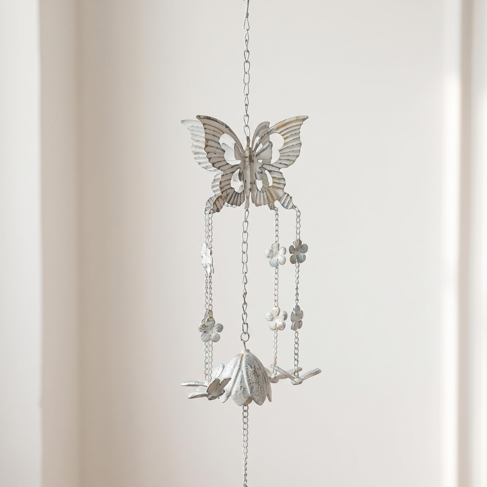 Carillon à Vent avec Papillon, Bleu