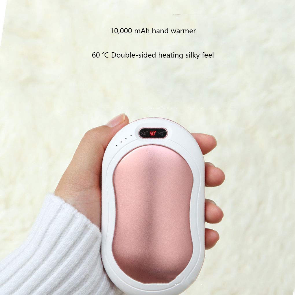 RajoNN Scaldamani Portatile Ricaricabile Affidabile Riscaldamento Istantaneo su Doppio Lato Scaldamani Elettrici Portatile Power Bank con Torcia a LED di Emergenza Scaldamani