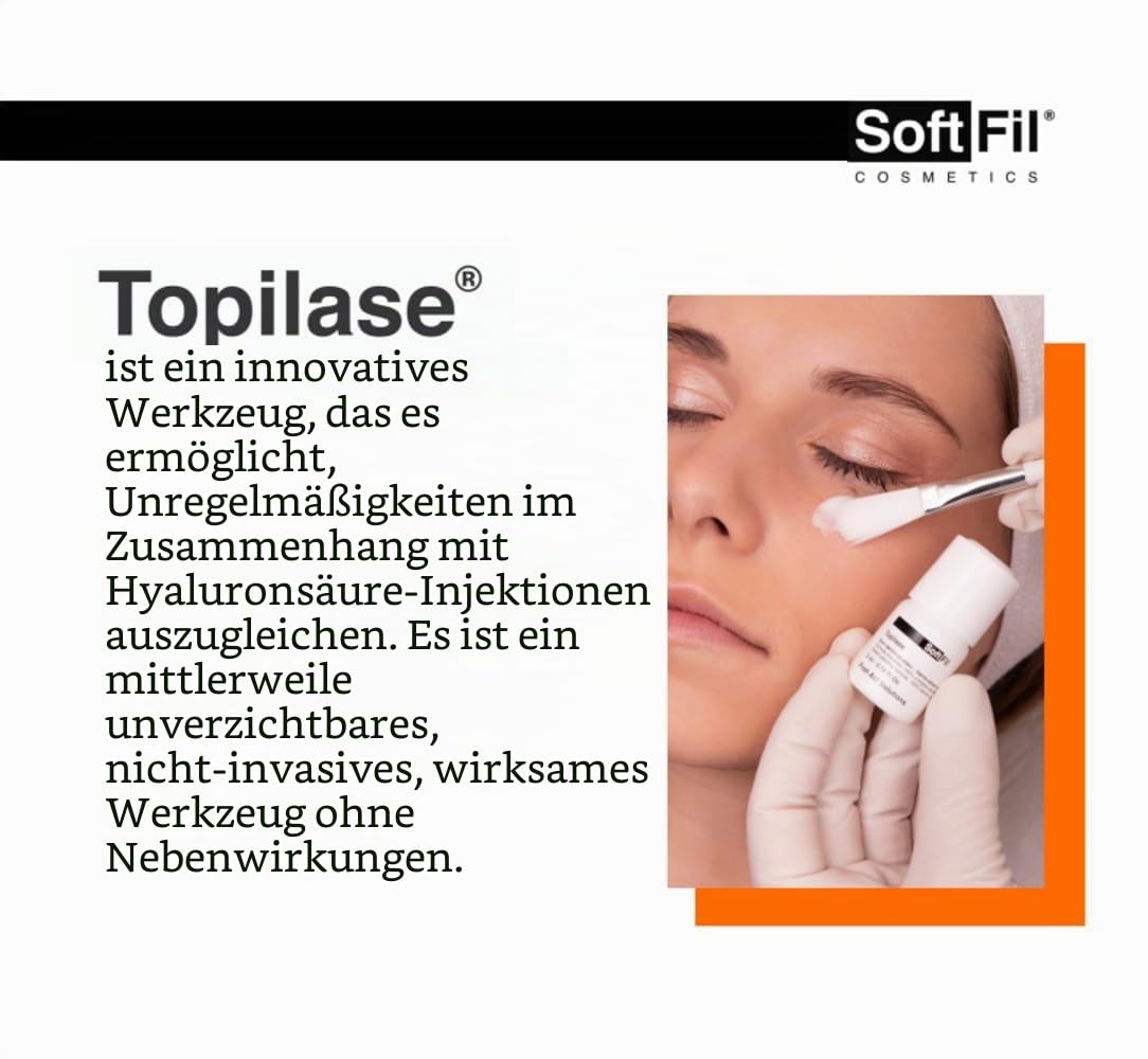 SoftFil Topilase – Hyaluronidase Gel zur Entfernung von Hyaluronsäure – Filler Entferner für Gesicht – Post-Injection Pflege – Korrektur nach ästhetischer Behandlung – Hautregeneration – 3 ml