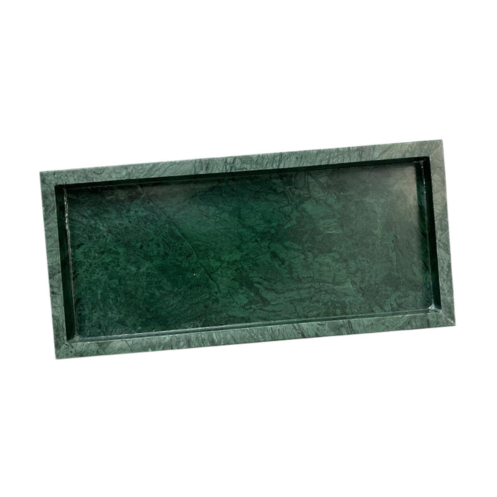Generic Marble Serving Tray Bathroom Vanity Tray Perfume Holder Jewlery Dish for Vanity Dresser Coffeeshop Decor, Green