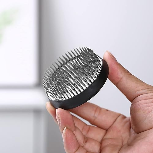 Miniatura 4 de Rana de flores de acero inoxidable Ikebana Kenzan Flower Frog redonda (2.4" (60mm))