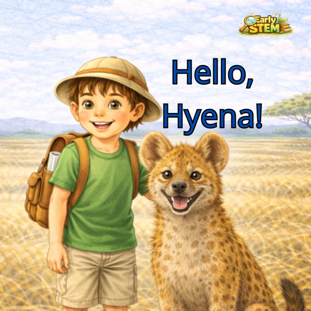 Hello, Hyena!: Leo in the Savanna | An Early STEM Animal Book with Fun Facts for Curious Kids