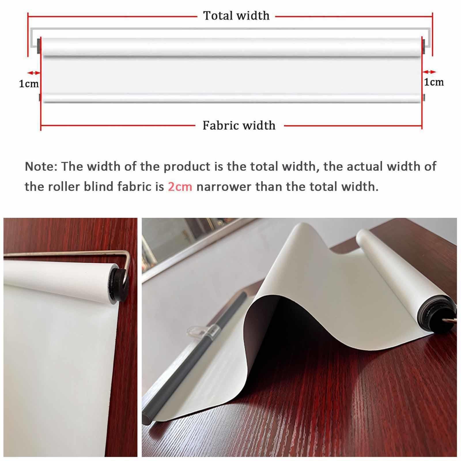 Tende A Rullo Oscuranti, 32cm 40cm 50cm 60cm 70cm 80cm 100cm Wide, Parasole Tenda A Rullo Per Finestre, Tende Avvolgibili Retrattile Senza Foratura, Tende Per La Privacy,White-137x200cm/54x79in