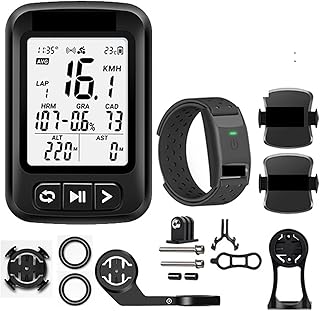 Bike Speedometer, GPS Bicycle Computer Waterproof Bike Speedometer Bluetooth Wireless Odometer Cycling Cadence Heart Rate Monitor Bike Accessories M1 Cycling ANT+ Cadence Sensor Heart Rate Monitor