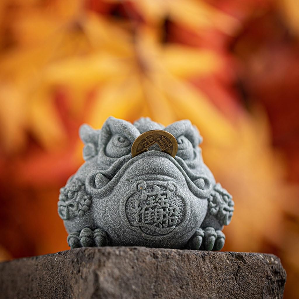 REIK Figurine da Tavolo Nuovi Ornamenti for Animali Domestici da tè rospo in Stile Cinese, Tavolo da tè Creativo rospo, Piante in Vaso e Decorazioni paesaggistiche Statue di Decorazioni per la Casa