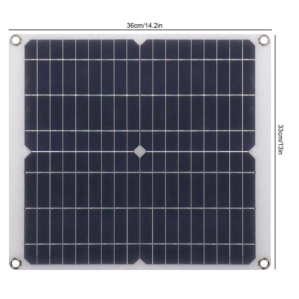 Panel Solar Portátil de 25W con Dos Puertos USB.
