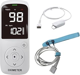 Palm Pulse Oximeter with Large Display, Compatible with Finger & Baby/Infant Probes, Real-Time SpO₂ & Continuously tracking health data