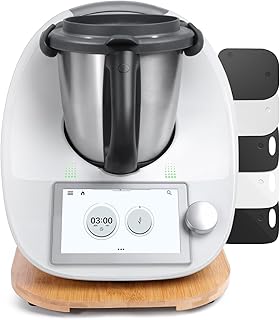 Inwee Planche coulissante pour Thermomix TM6 TM5, Planche en Bambou pour Thermomix avec roulettes, Planche à Rouler Facile à déplacer - Bois de Bambou