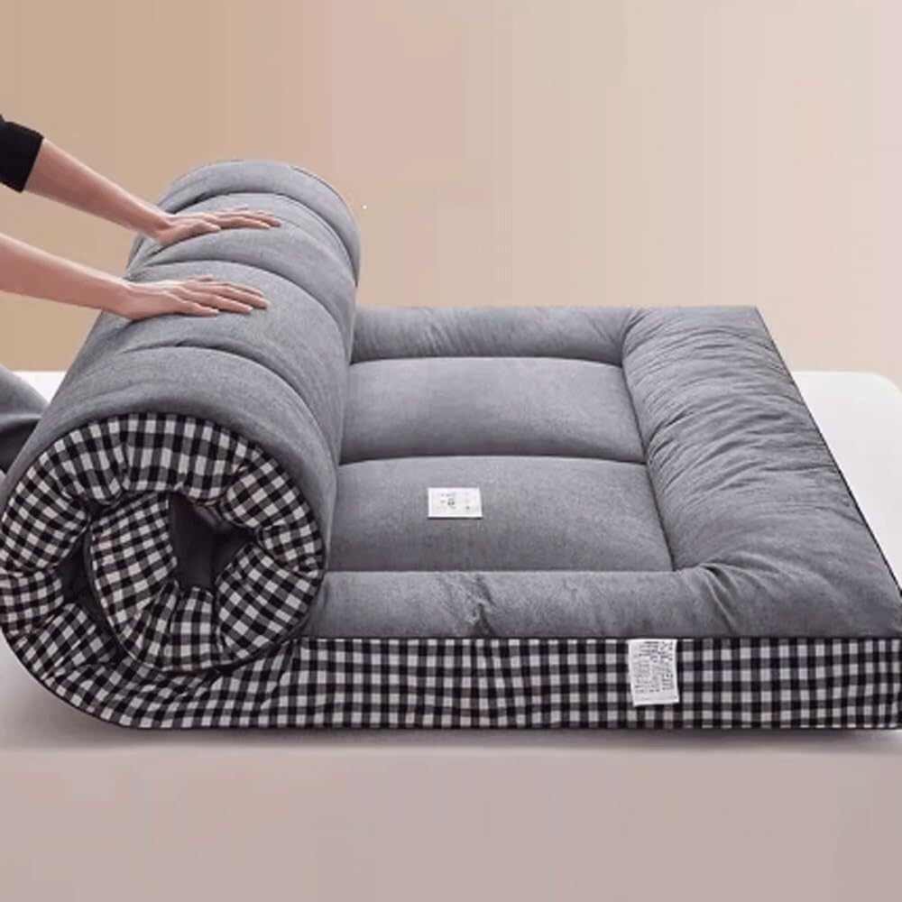 Japanese Futon Floor Mattress for Adults Full Size Roll Up Thick Mat for Student Dormitory Camping Couch Comfortable Sleeping Mat