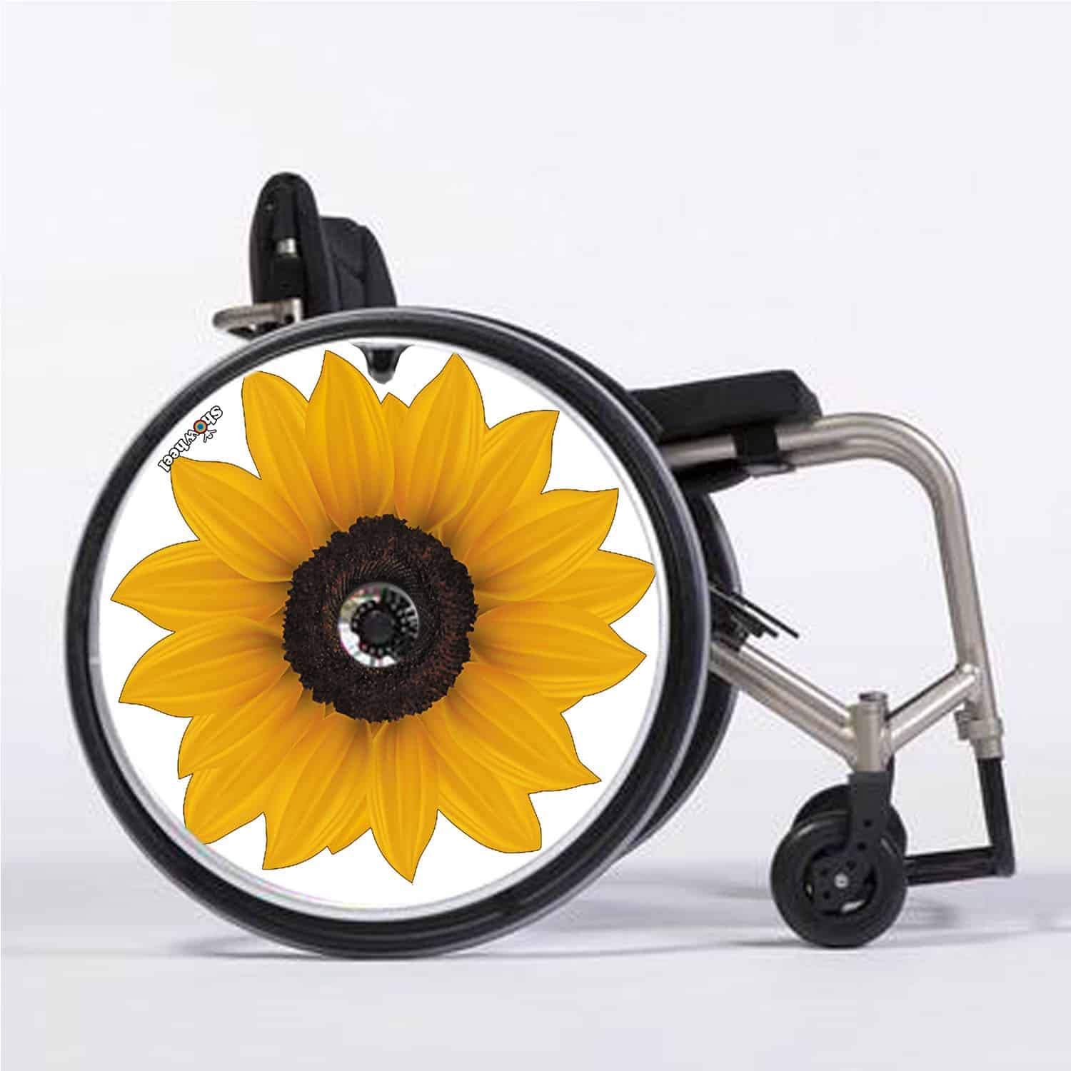 Cubre Radios Silla de Ruedas (Par) para Aro Impulsor 49,51 a 50,50cm de Diámetro Exterior con Fijaciones Planas - Tournesol blanc