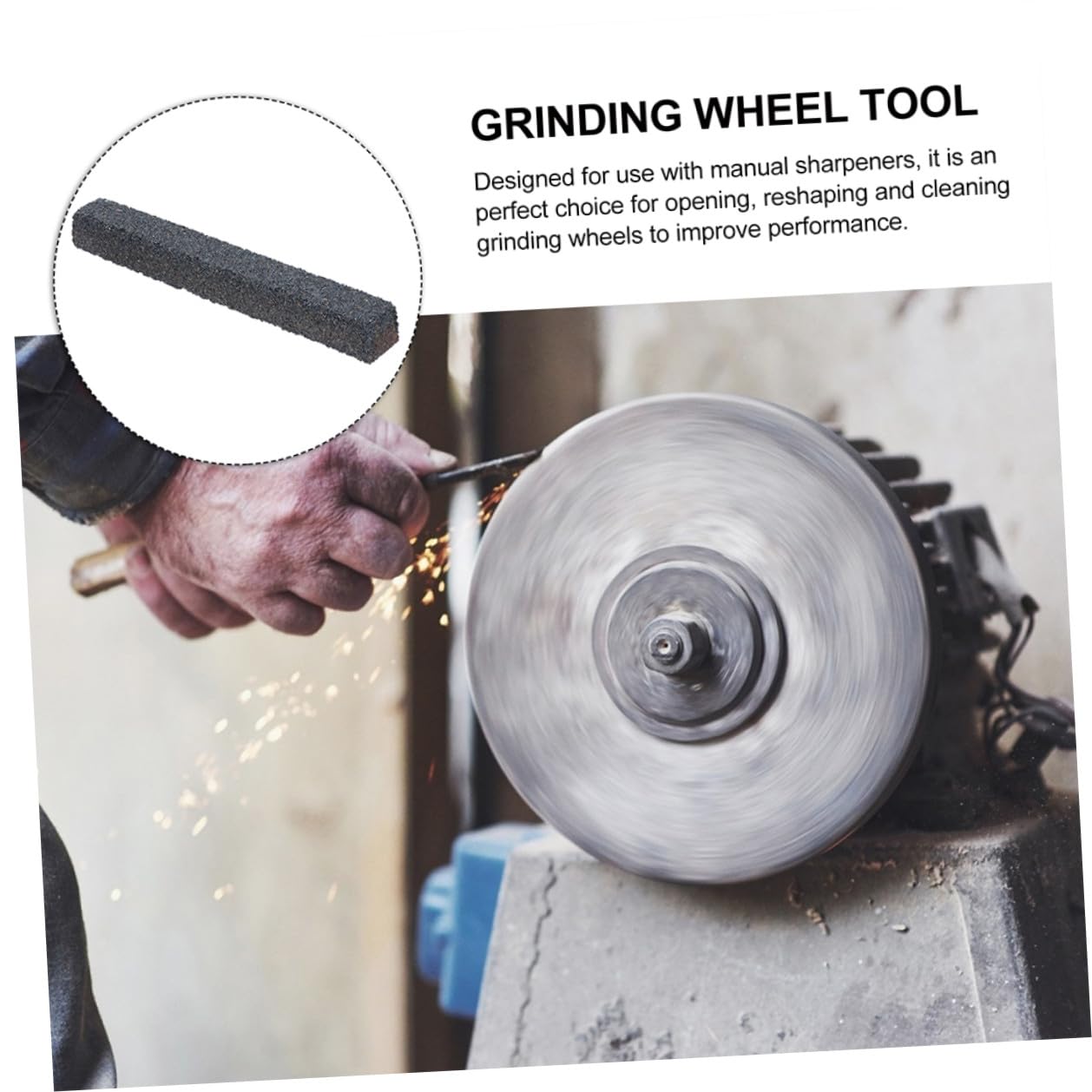 Mobestech 2pcs Silicon Carbide Grinding Wheel Dressing Stone Bench Stone Dresser Tool for Truing and Restoring Corundum Abrasive Wheels