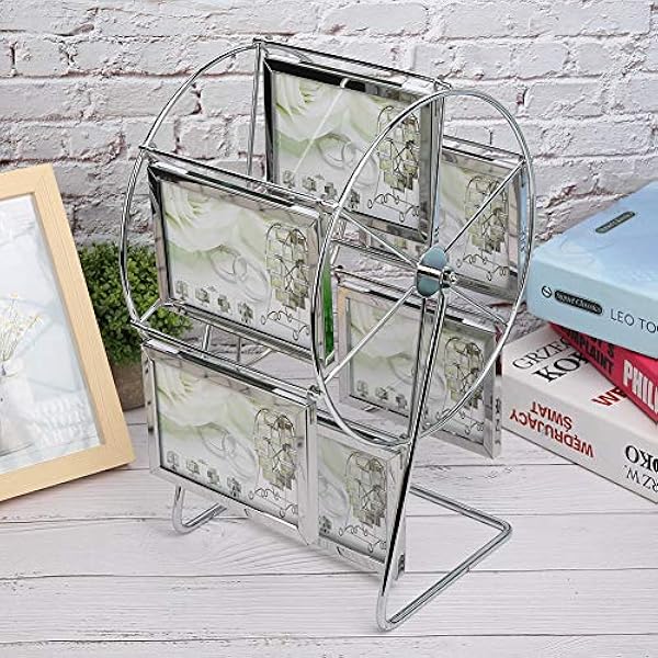 Jauarta Metalen Roterende Wiel Fotolijst Bruiloft Fotografie Studio Decor voor 5x3.5 inch Foto