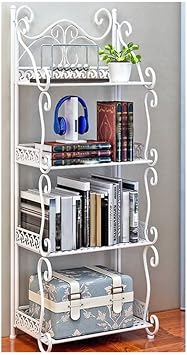 4 Tier Bookshelf,Shelf Retro Floor Standing Bookcase, Tall Book Storage Rack for CDs,Movies,Books,Utility Book Organizer Shelves for Bedroom, Living Room,Bathroom,Kitchen,Home Office,White