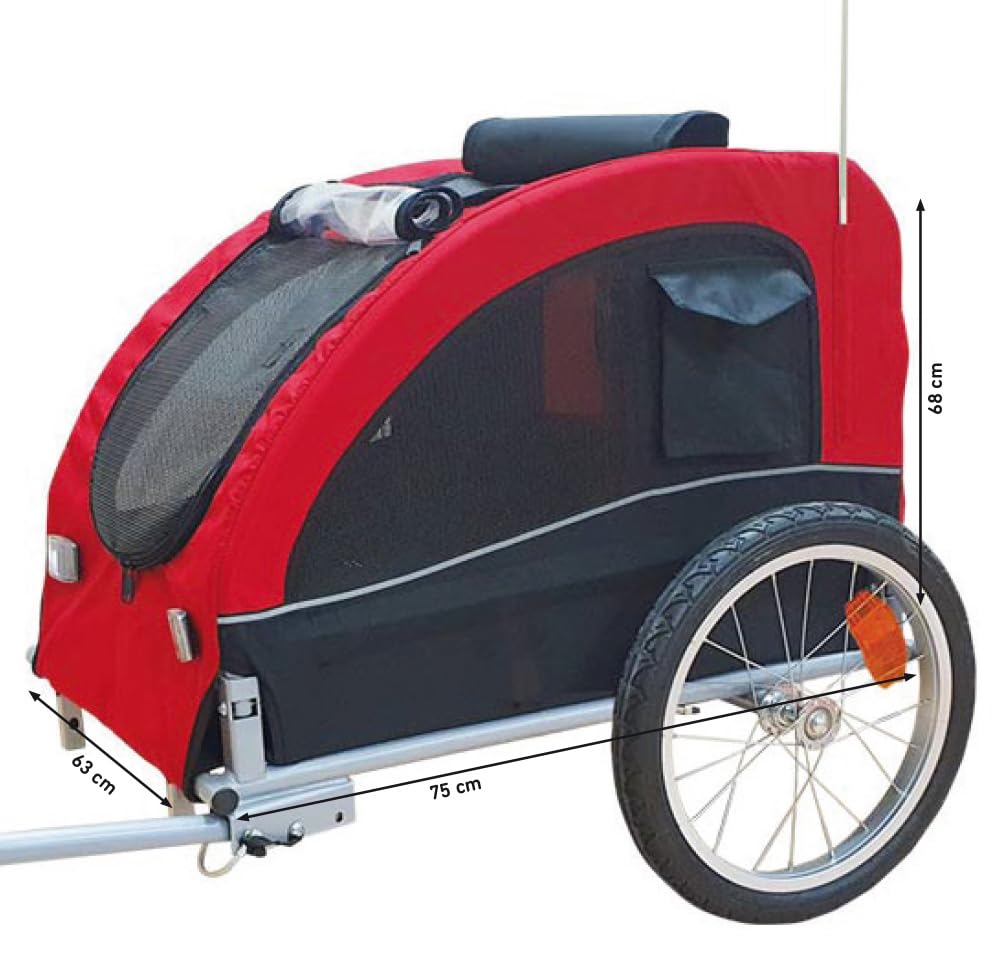 Nobby 62396 Fahrradanhänger SENLIMA M, B 63 x H 68 x L 75/137 cm, bis zu 25 kg