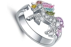 Silver Unicorn Ring Gifts for Girls Ages 6-8
