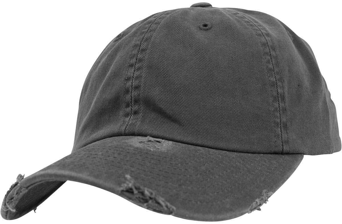 Flexfit Low Profile Destroyed Caps, Darkgrey, one Size