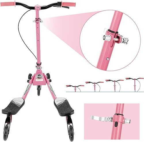 Miniatura 9 de Scooter, scooter plegable de 3 ruedas para niños de 3 a 8 años con altura ajustable de 4 niveles para niños y niñas