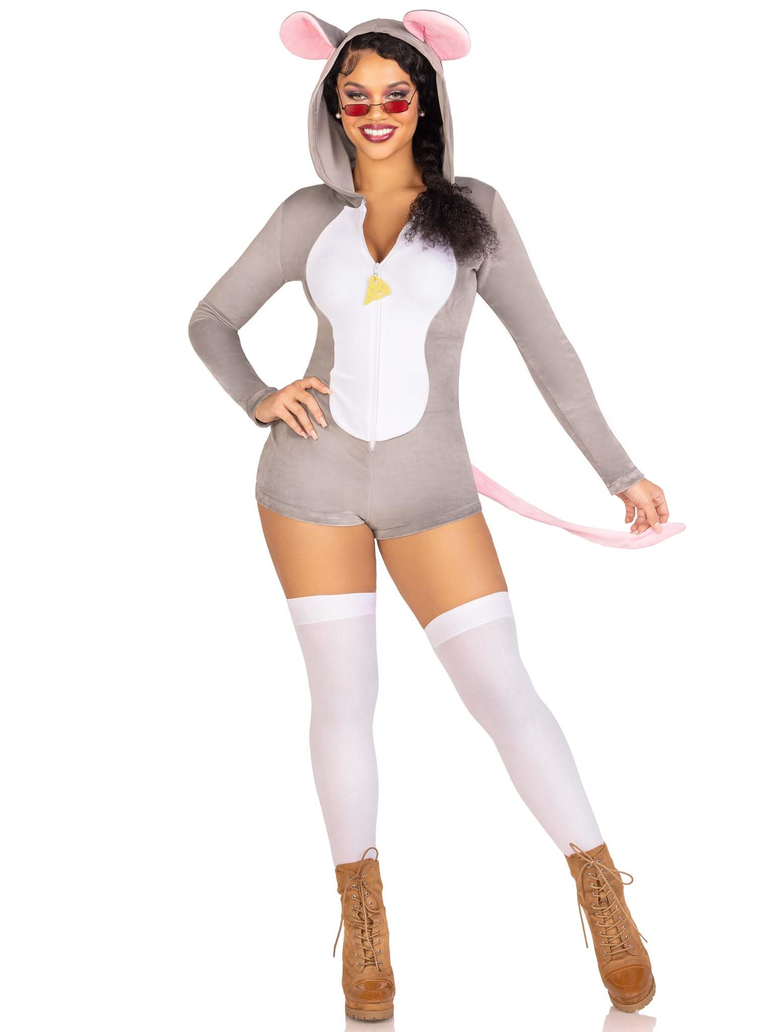Leg Avenue 87183 02525 Halloween, Carnival Costume, Grey, XS