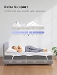 PERLECARE Queen Mattress Topper, 3 Inch Gel Memory Foam Mattress Topper for Pressure Relief, Premium Soft Cooling Sleep, Non-Slip Design with Removable & Washable Cover, Oeko-Tex Certified