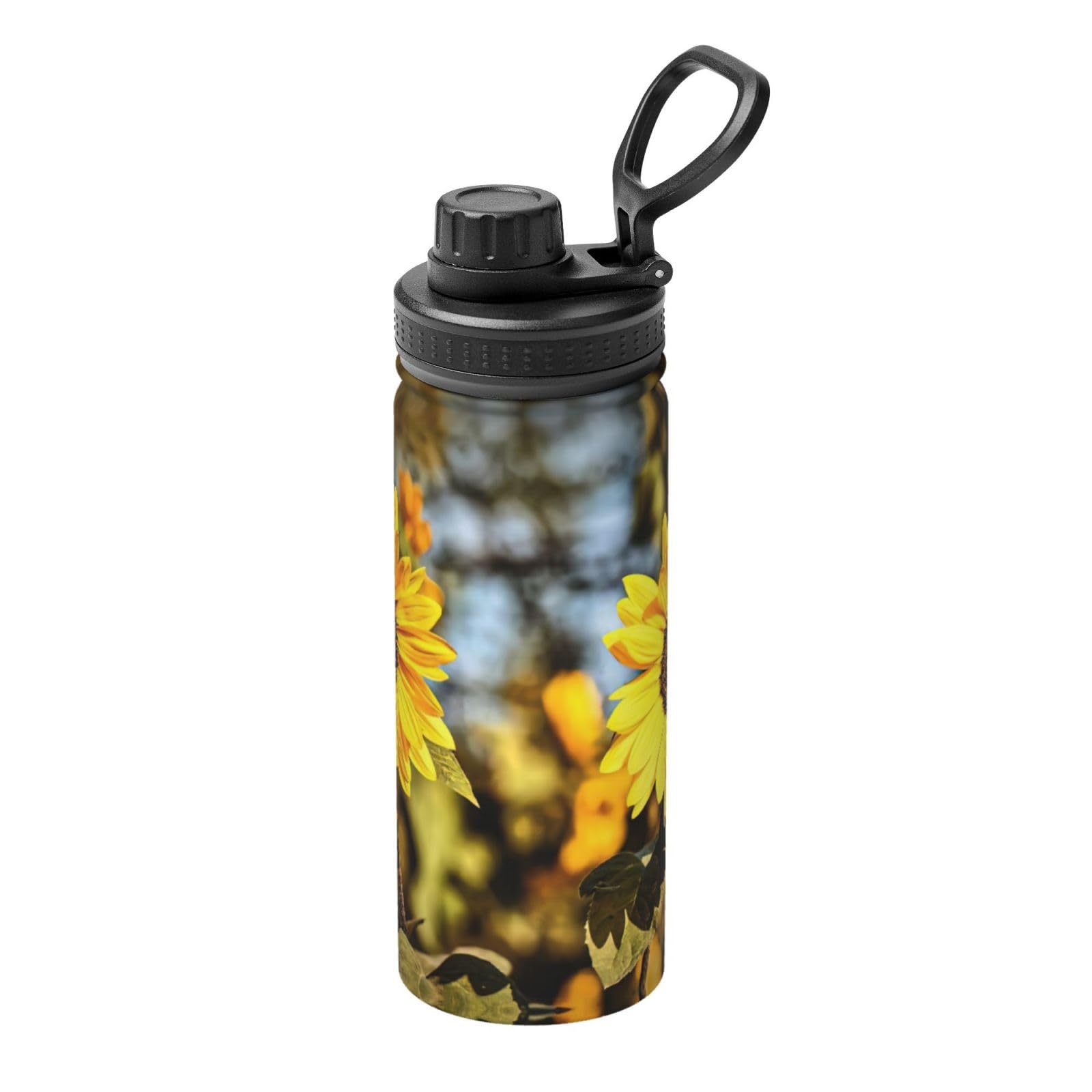 Kfjghhl Insulated Stainless Beautiful Sunflower. Steel Water Bottle For Sport Gym Travel Leak Camping Hiking Hydration