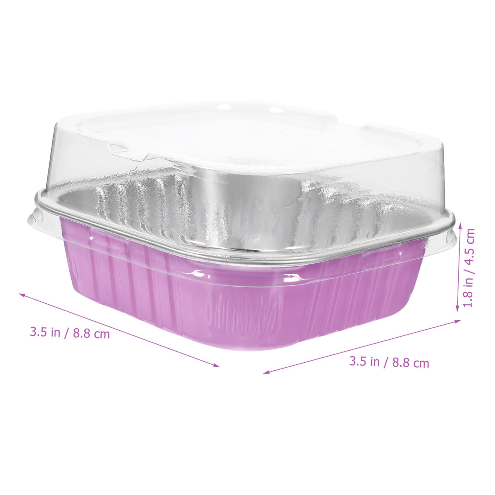 Cabilock 20 Pack Aluminum Foil Cake Box Molds Cupcake Wrapping Boxes for Home Outdoor Use Bbq Events