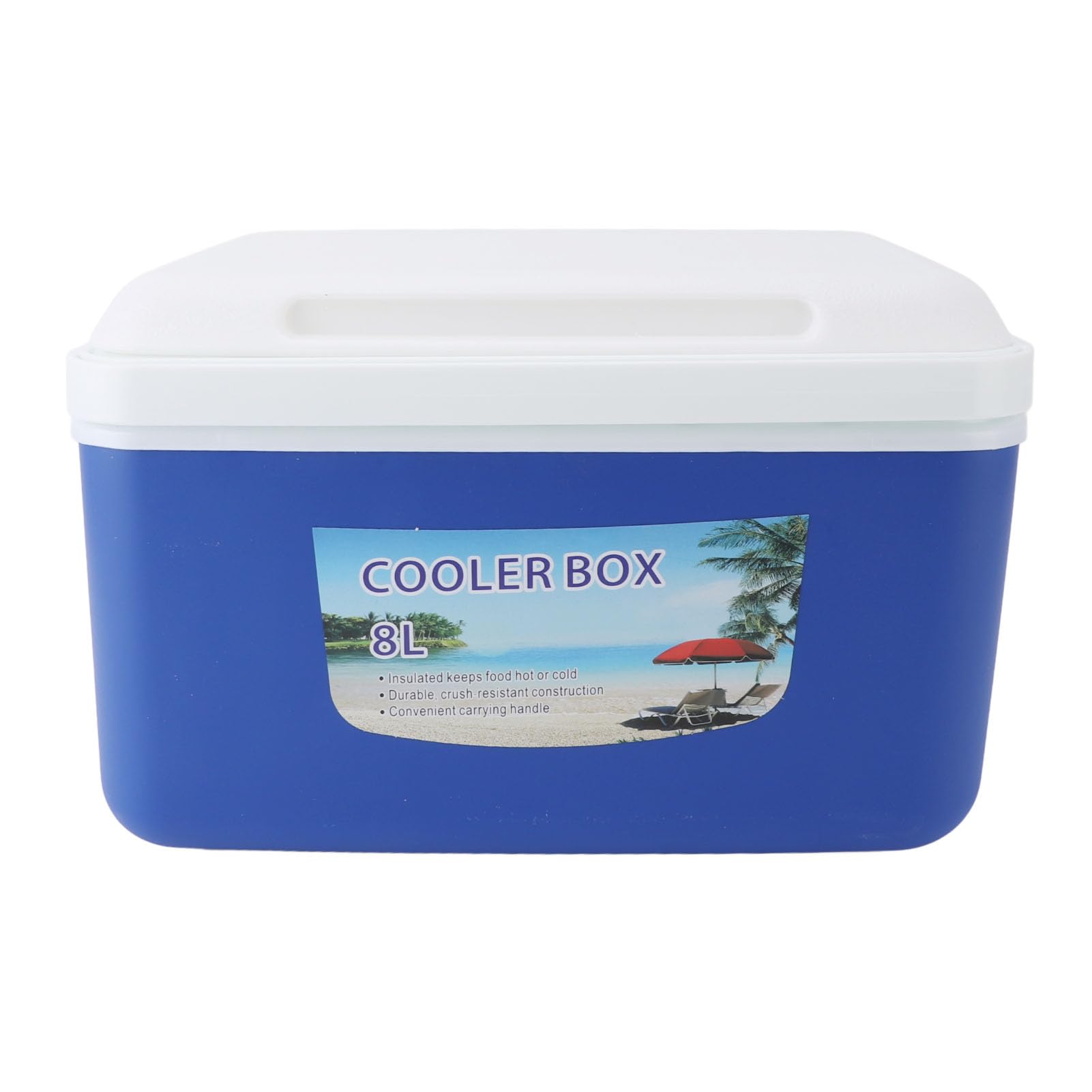 Tbest Glacière Rigide Isotherme Portable de 8 L pour Le Camping, Les Pique-niques, la Pêche à la Plage – Glacière étanche de Grande capacité avec Poignée pour Aliments et Boissons