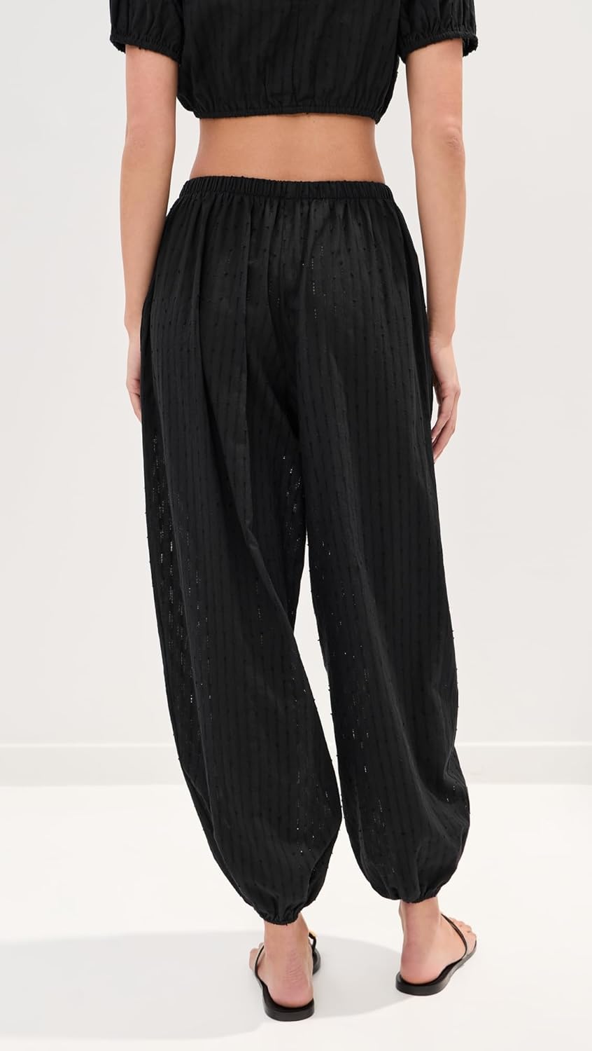 LE BOP Women's Andi Oversized Eyelet Balloon Pants